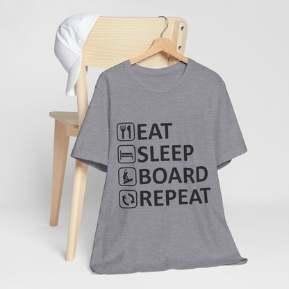 Eat Sleep Board Repeat - Unisex Jersey Tee