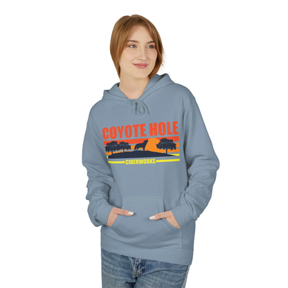 Coyote Hole Hoodie - Cozy Unisex Fleece Sweater for Fall, Gift for Nature Lovers, Outdoor Adventure Apparel, Perfect for Bonfires