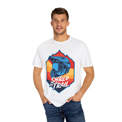 Shred The Trail Adventure T-Shirt - Unisex Garment-Dyed Tee for Outdoor Enthusiasts