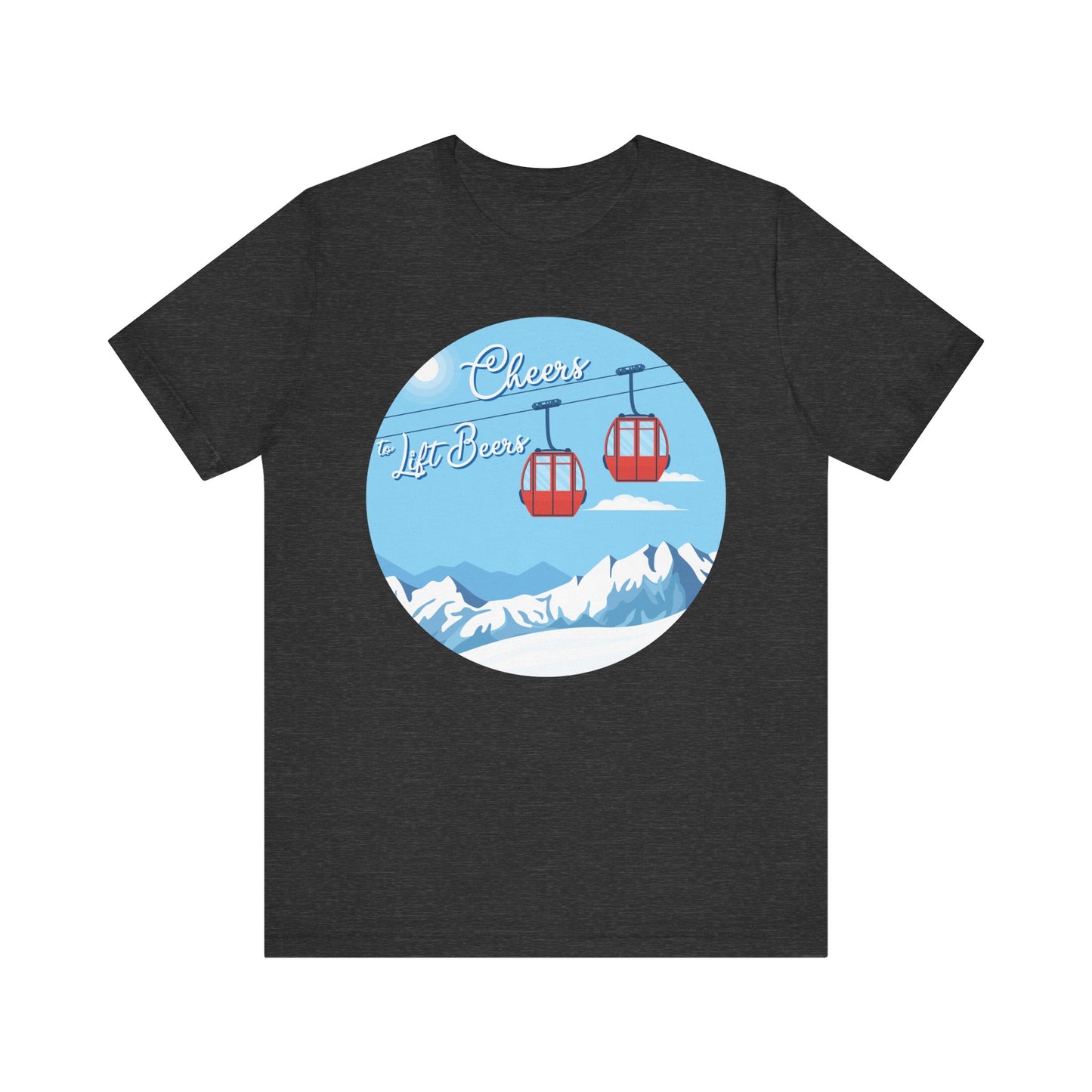 Cheers to Lift Beers Unisex Tee - Mountain Vibes Short Sleeve Shirt