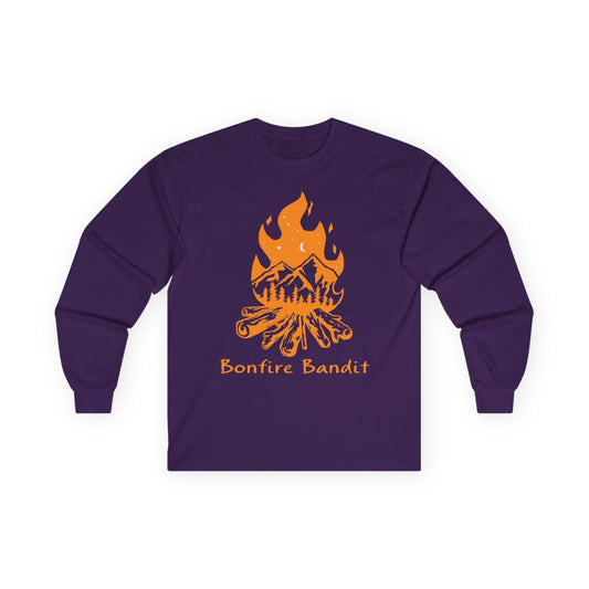 Unisex Bonfire Bandit Long Sleeve Tee - Perfect for Campfire Lovers