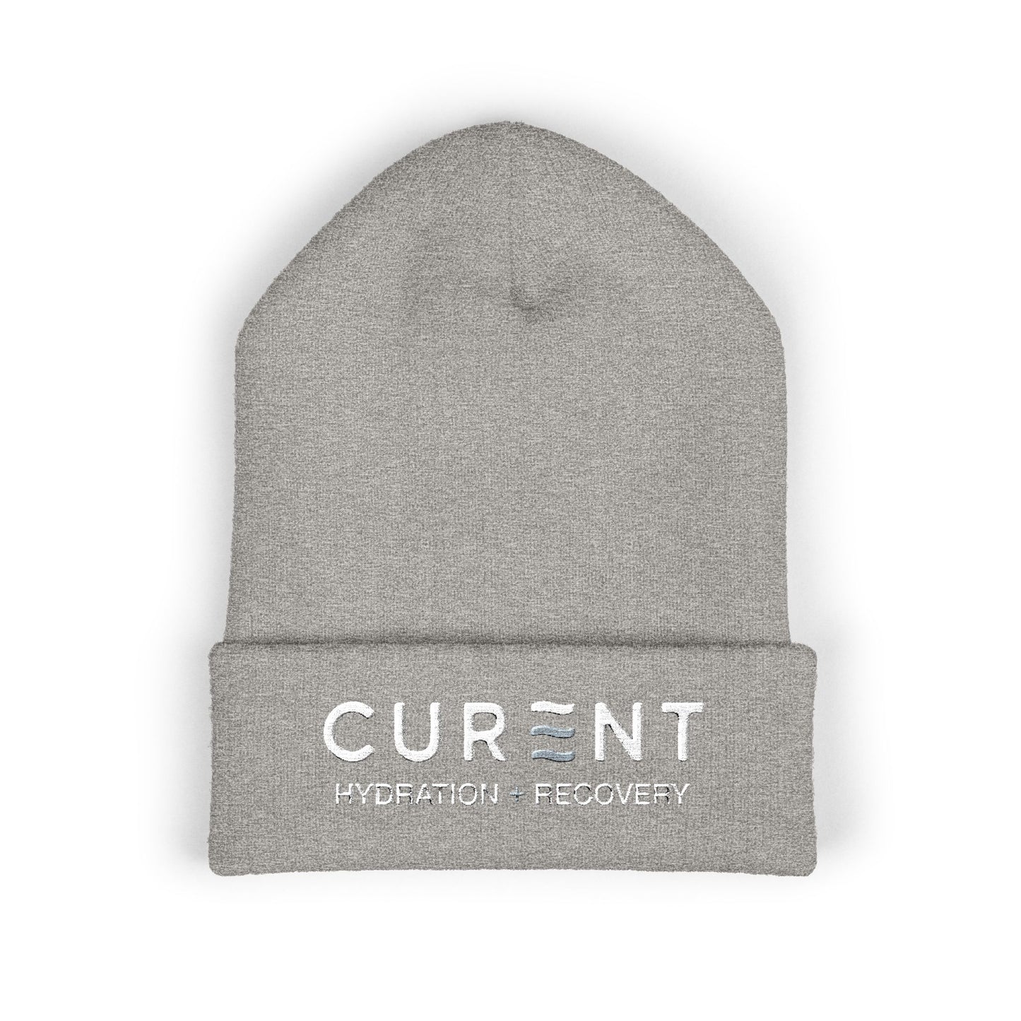 CURENT Embroidered Cuffed Beanie — Knit Hat