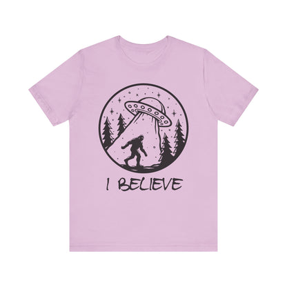I Believe UFO and Big Foot Unisex Jersey Tee