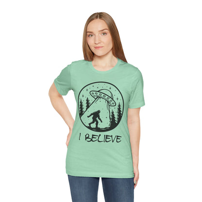 I Believe UFO and Big Foot Unisex Jersey Tee