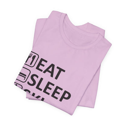 Eat Sleep Ski Repeat - Unisex Jersey Tee