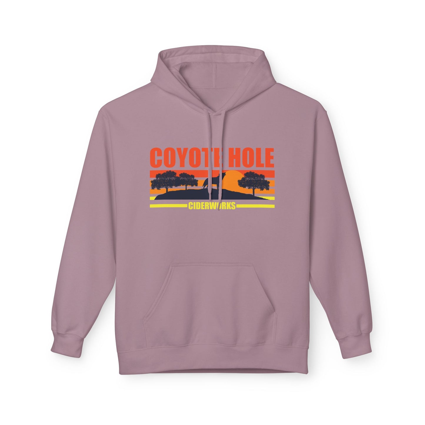 Coyote Hole Hoodie - Cozy Unisex Fleece Sweater for Fall, Gift for Nature Lovers, Outdoor Adventure Apparel, Perfect for Bonfires