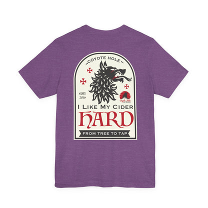 Coyote Hole - I Like My Cider Hard T-Shirt - Perfect for Fall Gatherings, Festivals, Parties, Gifts, and Everyday Wear