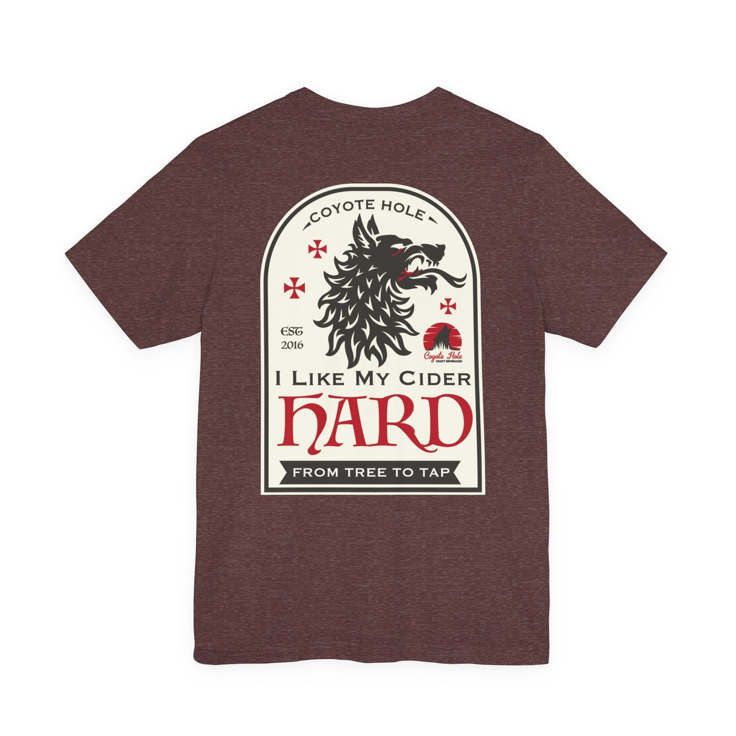 Coyote Hole - I Like My Cider Hard T-Shirt - Perfect for Fall Gatherings, Festivals, Parties, Gifts, and Everyday Wear