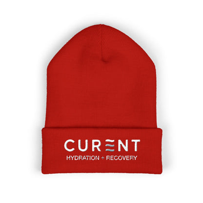 CURENT Embroidered Cuffed Beanie — Knit Hat