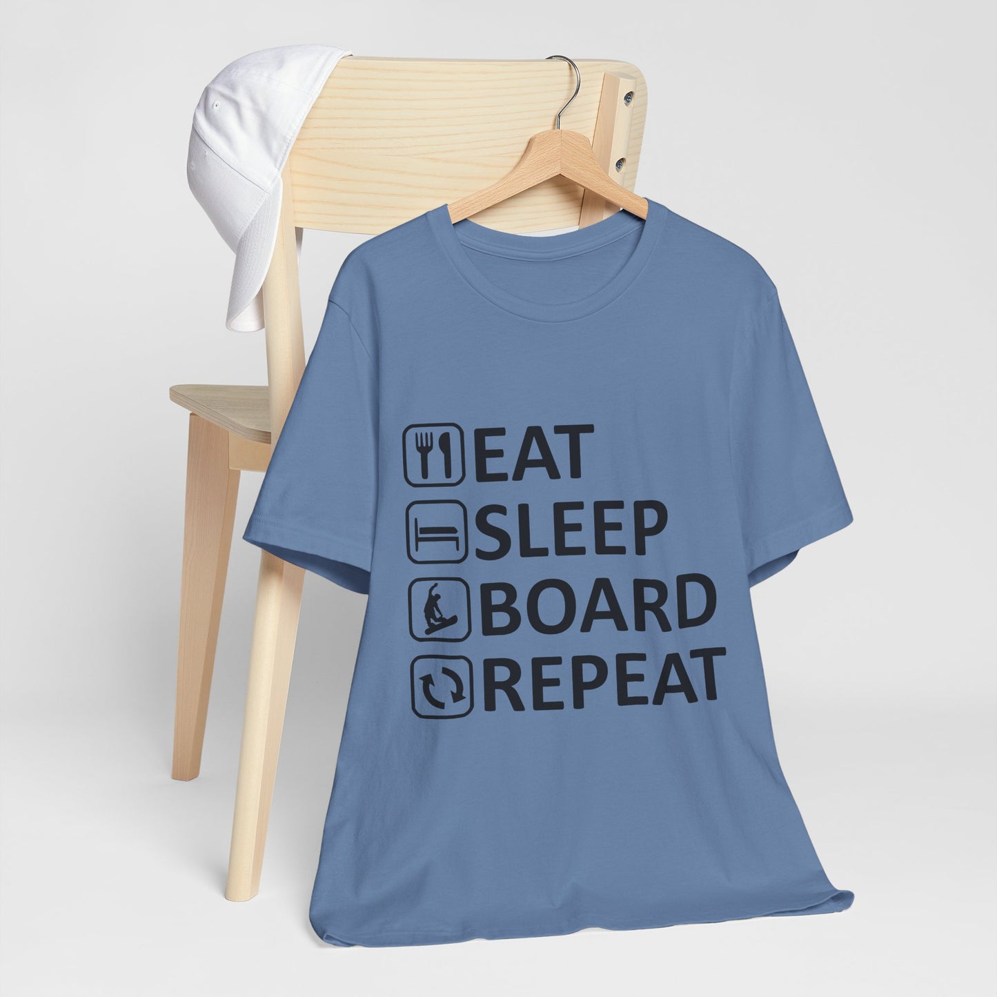 Eat Sleep Board Repeat - Unisex Jersey Tee