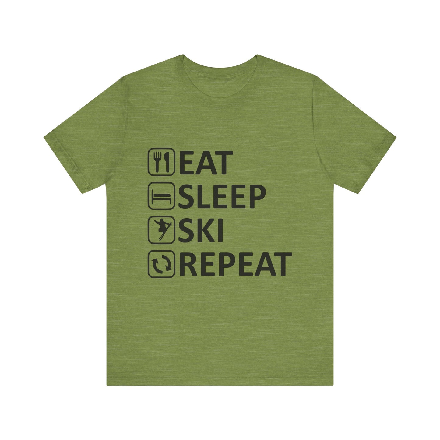 Eat Sleep Ski Repeat - Unisex Jersey Tee