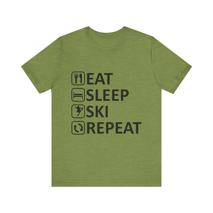Eat Sleep Ski Repeat - Unisex Jersey Tee