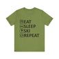 Eat Sleep Ski Repeat - Unisex Jersey Tee