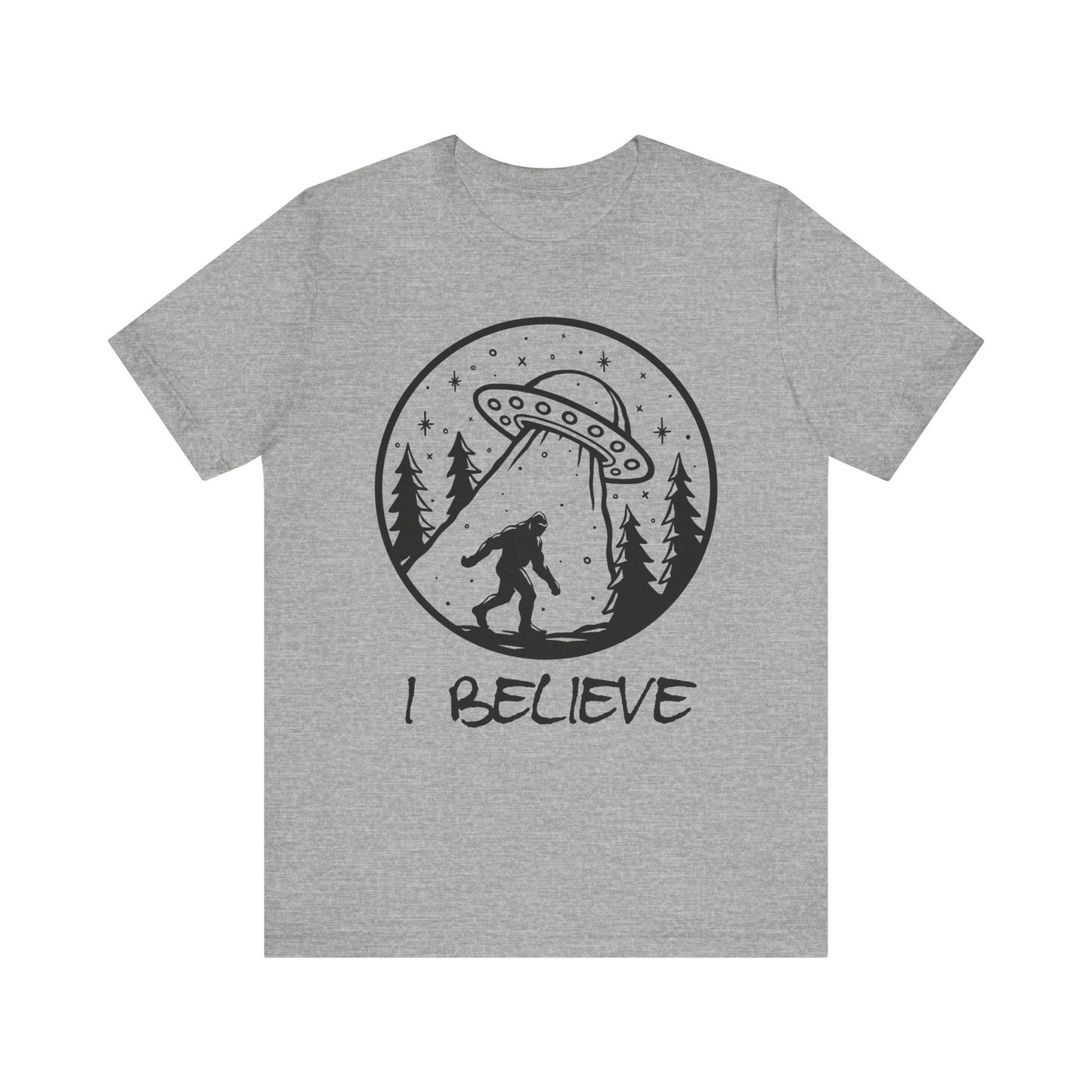 I Believe UFO and Big Foot Unisex Jersey Tee