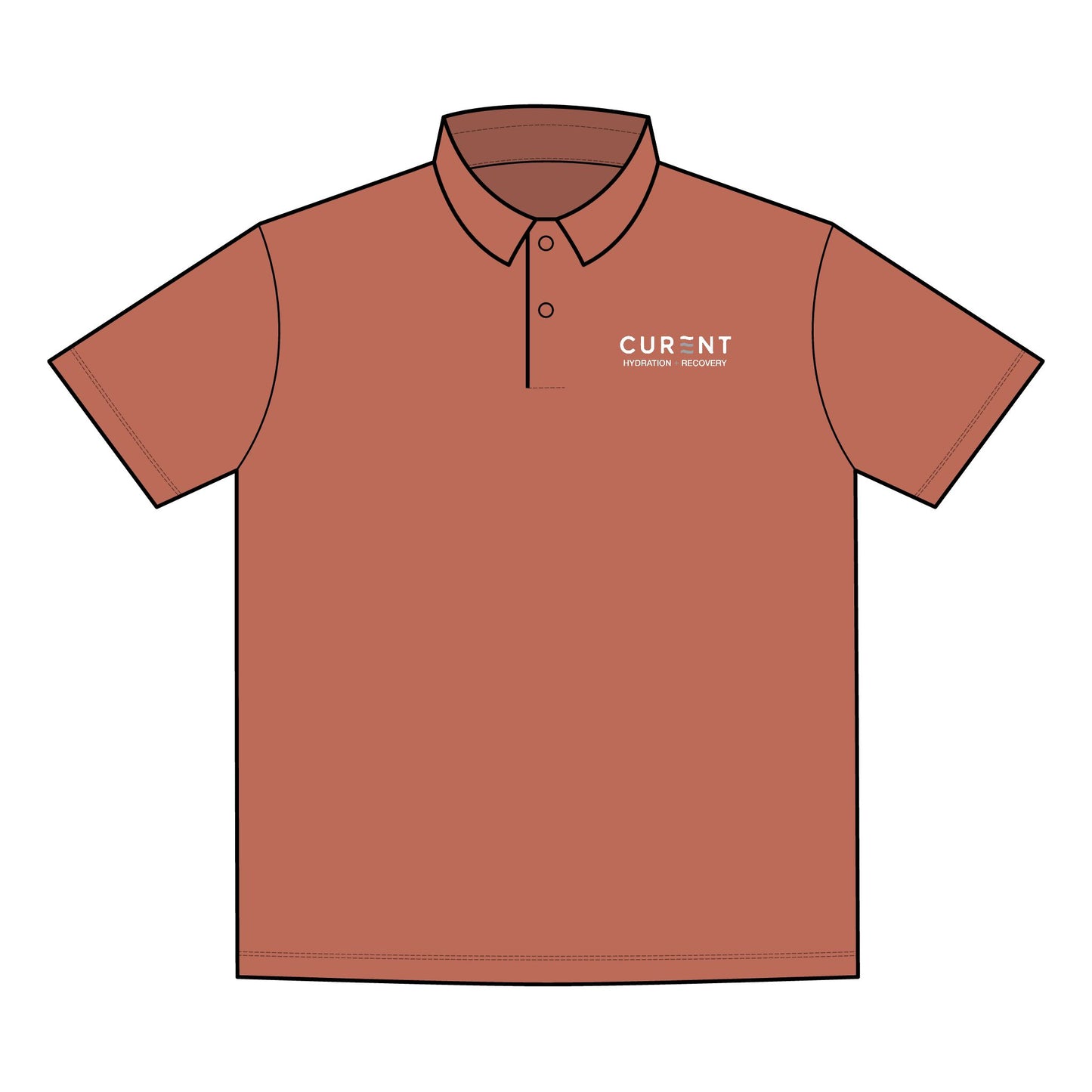 Men's Recharge Jersey Polo — 'Current' Logo Performance Work Shirt