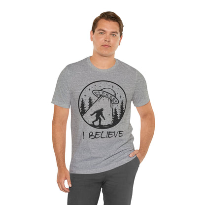 I Believe UFO and Big Foot Unisex Jersey Tee