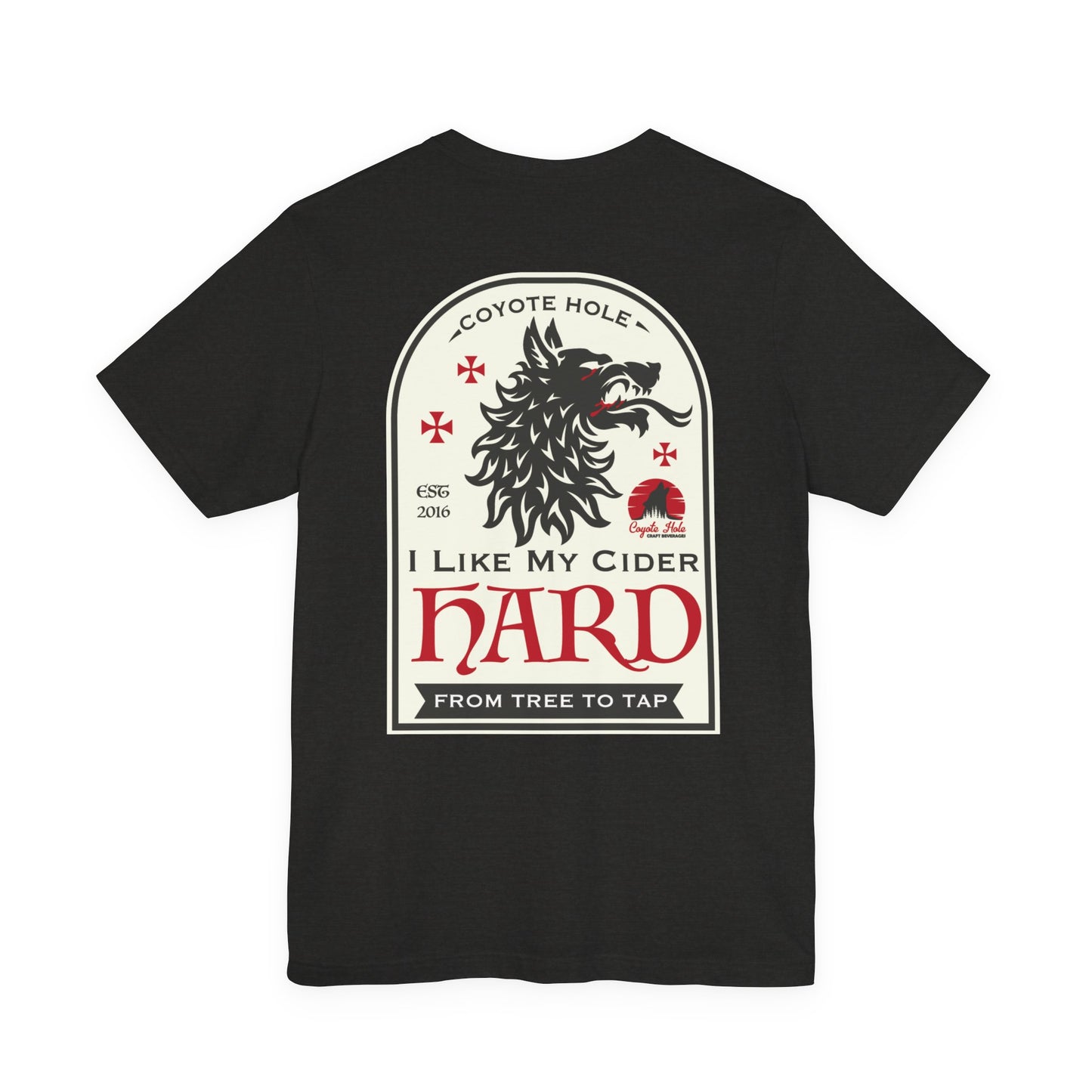 Coyote Hole - I Like My Cider Hard T-Shirt - Perfect for Fall Gatherings, Festivals, Parties, Gifts, and Everyday Wear