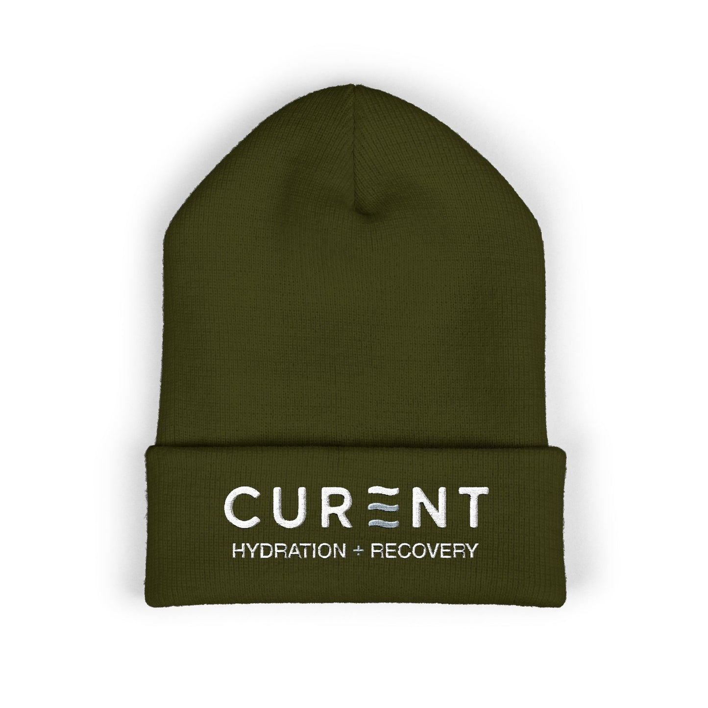 CURENT Embroidered Cuffed Beanie — Knit Hat