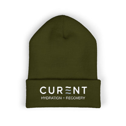 CURENT Embroidered Cuffed Beanie — Knit Hat
