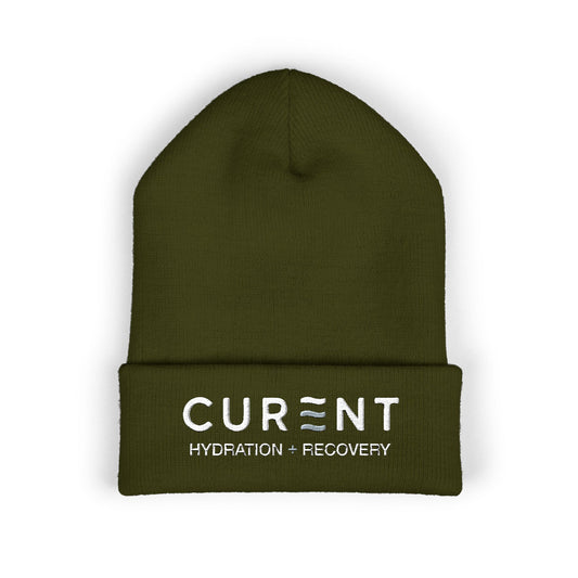 CURENT Embroidered Cuffed Beanie — Knit Hat