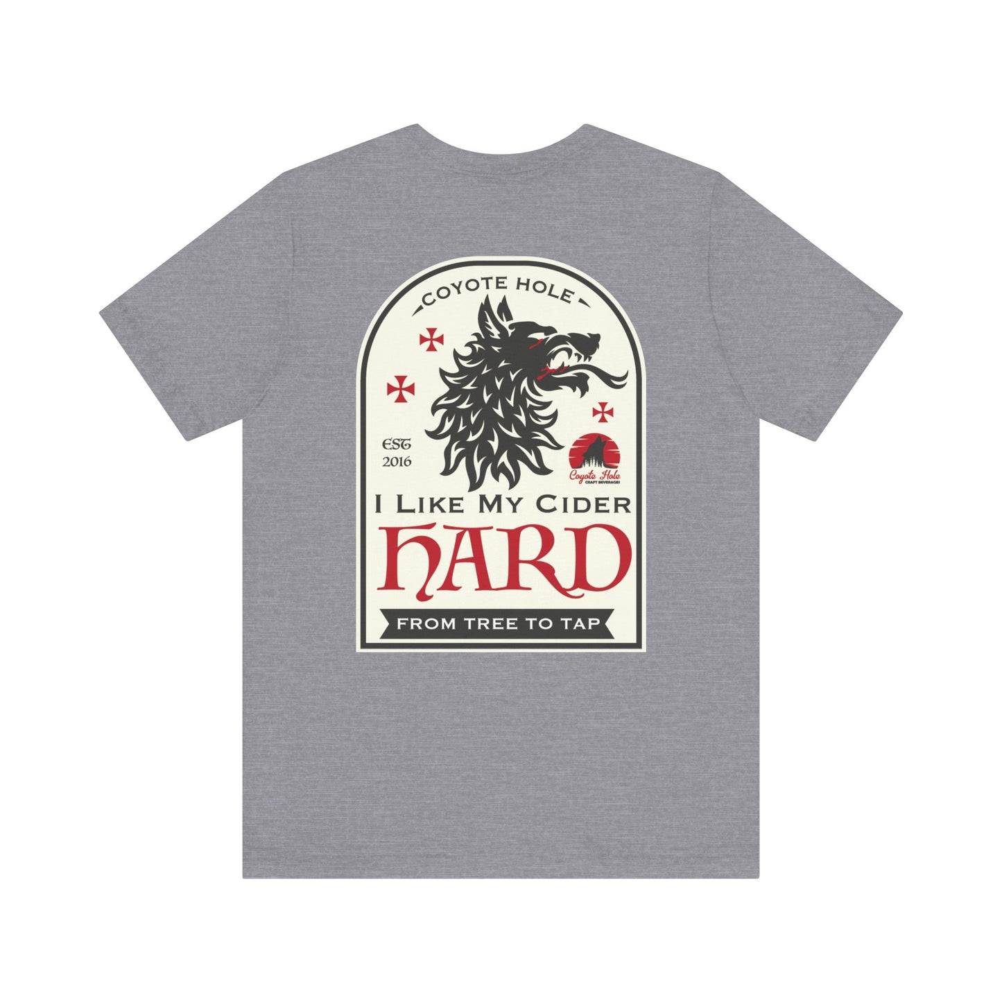 Coyote Hole - I Like My Cider Hard T-Shirt - Perfect for Fall Gatherings, Festivals, Parties, Gifts, and Everyday Wear