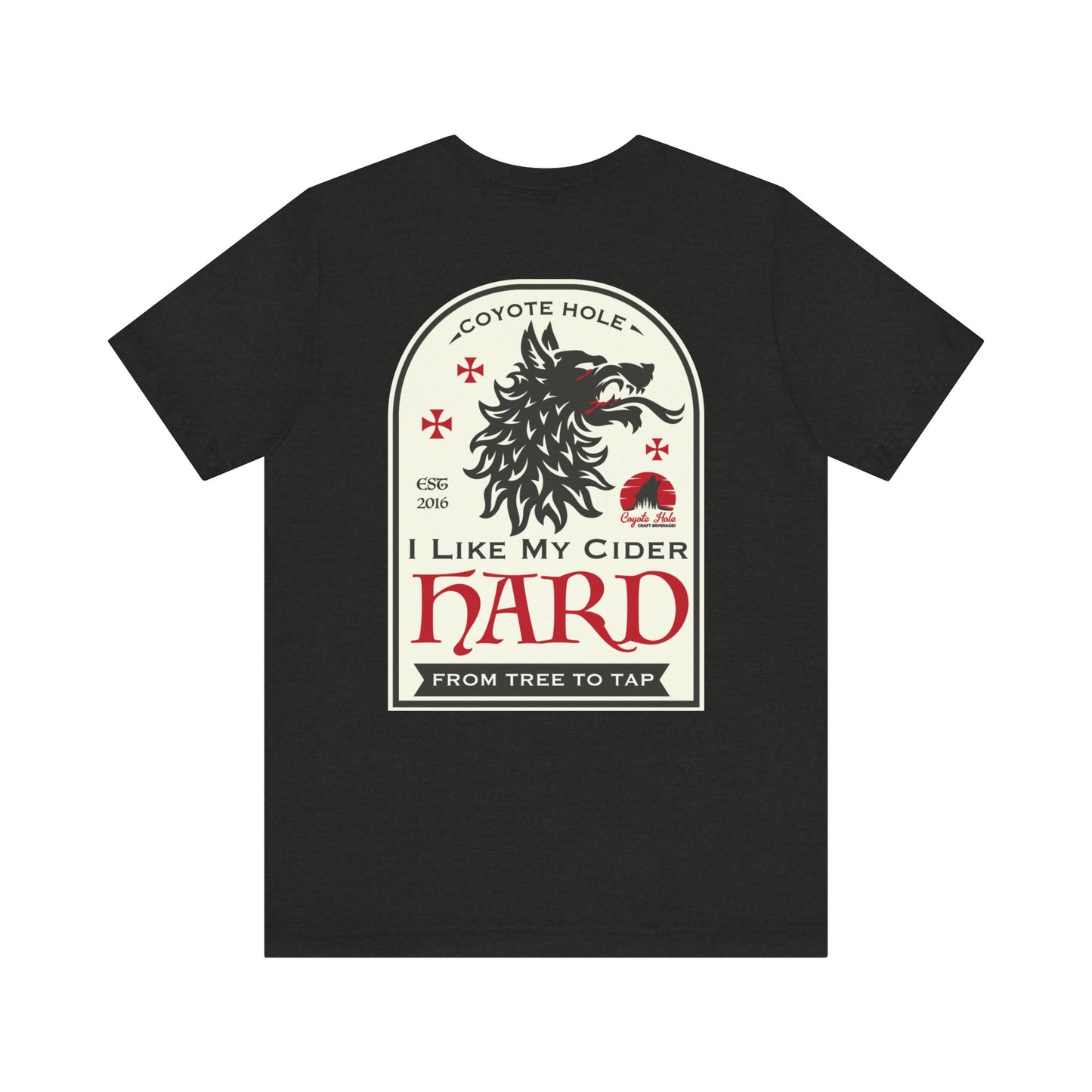 Coyote Hole - I Like My Cider Hard T-Shirt - Perfect for Fall Gatherings, Festivals, Parties, Gifts, and Everyday Wear