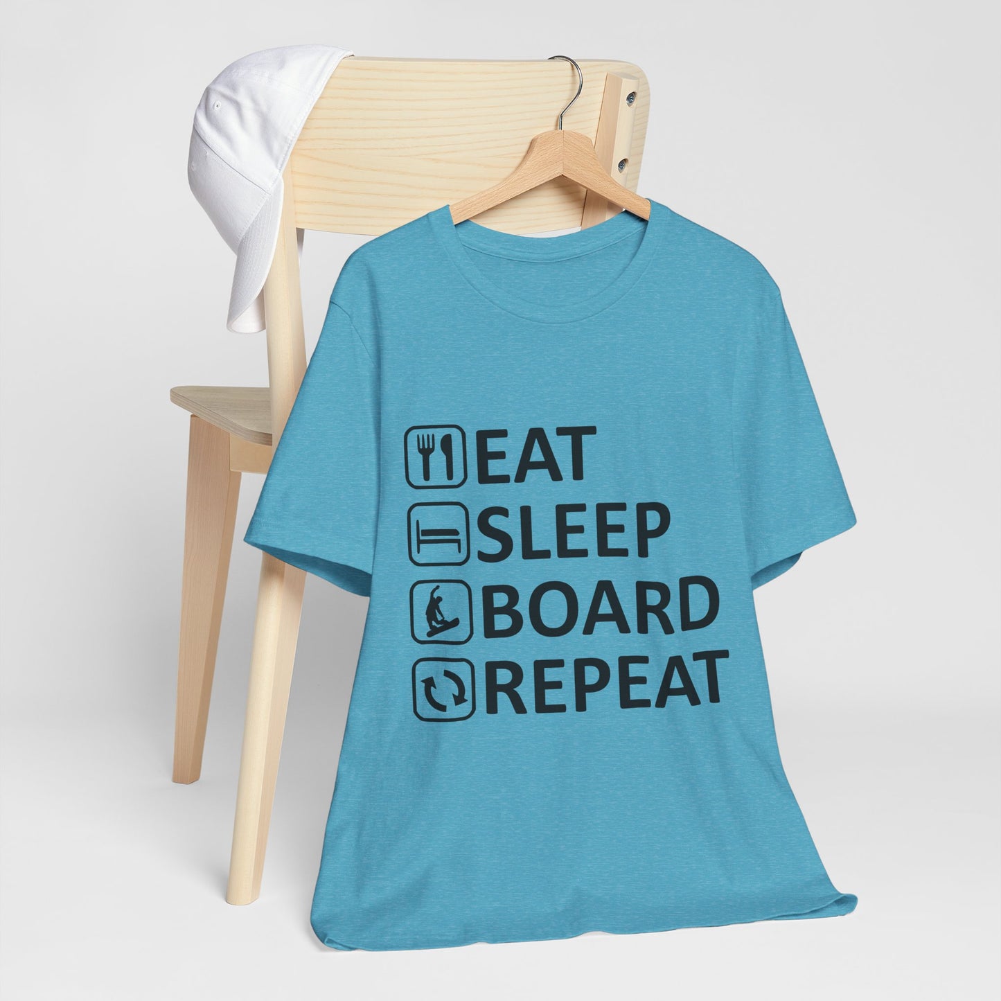 Eat Sleep Board Repeat - Unisex Jersey Tee