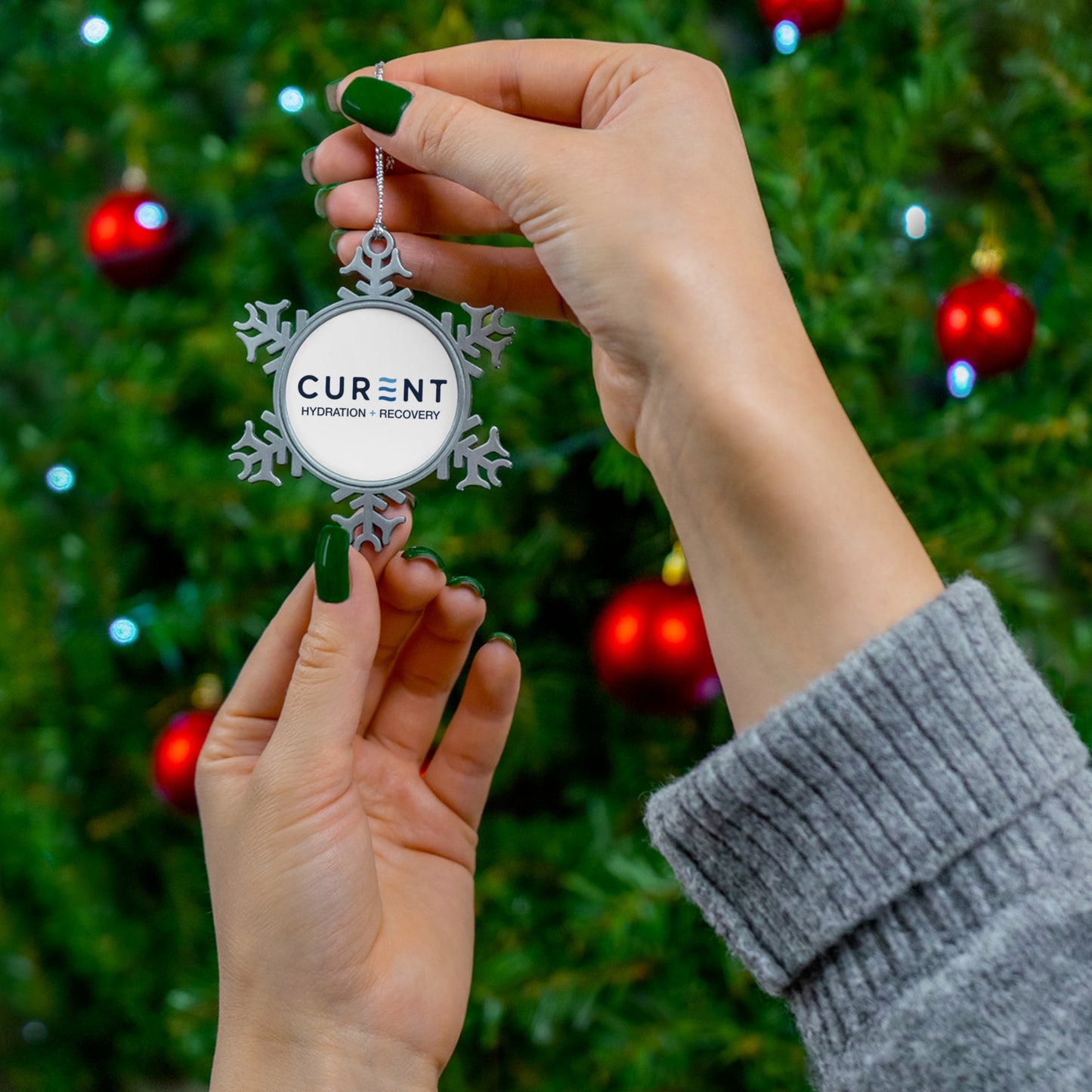 Curent Pewter Snowflake Ornament
