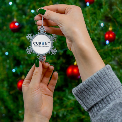 Curent Pewter Snowflake Ornament