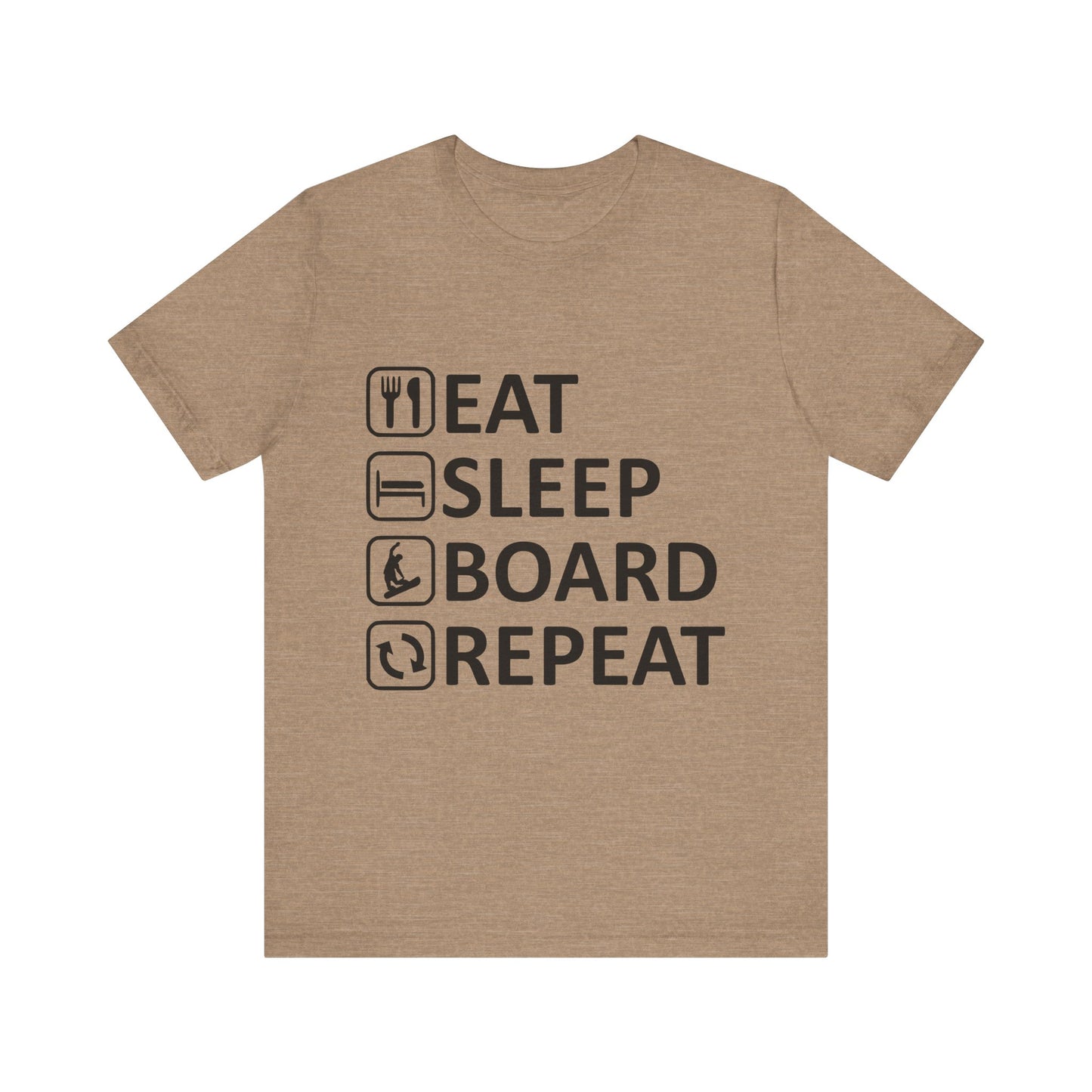 Eat Sleep Board Repeat - Unisex Jersey Tee