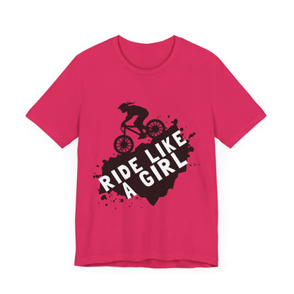 Ride Like a Girl Unisex Bicycle Tee - Empowering Cycling Shirt