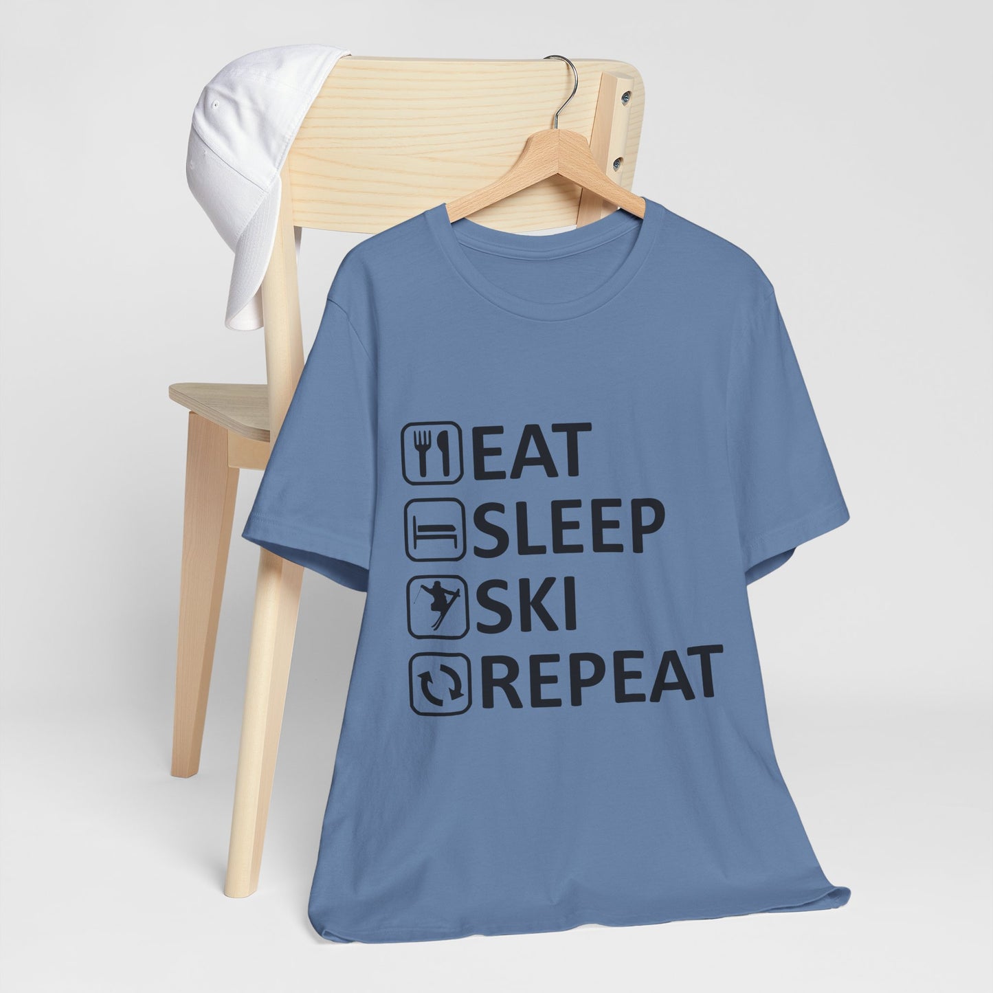 Eat Sleep Ski Repeat - Unisex Jersey Tee