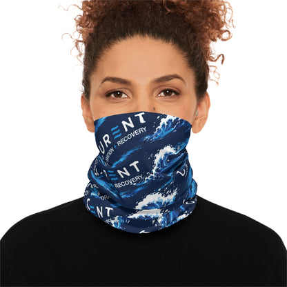 Wave Logo Neck Gaiter — 'Current Hydration & Recovery' Lightweight Face Mask