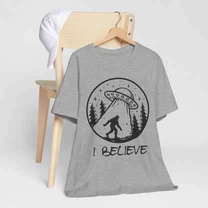 I Believe UFO and Big Foot Unisex Jersey Tee
