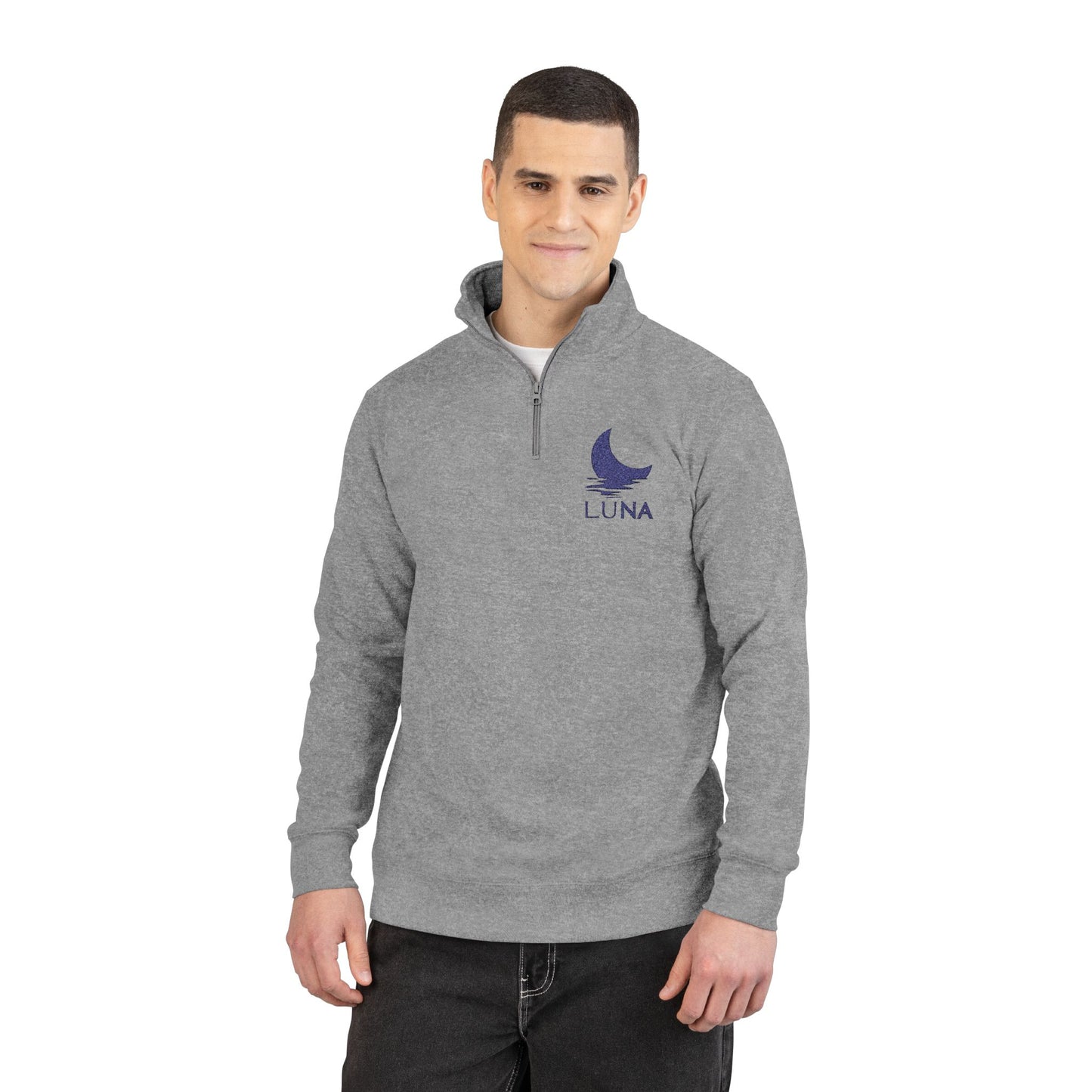 LUNA Embroidered Unisex Fleece Pullover