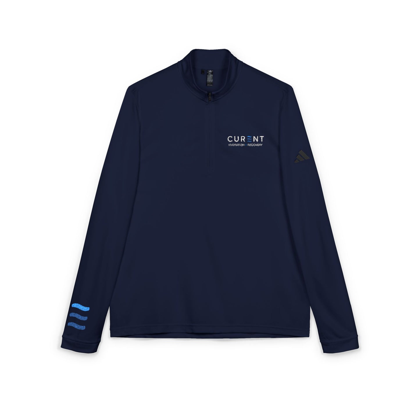 Curent Embroidered Quarter-Zip Pullover - Navy