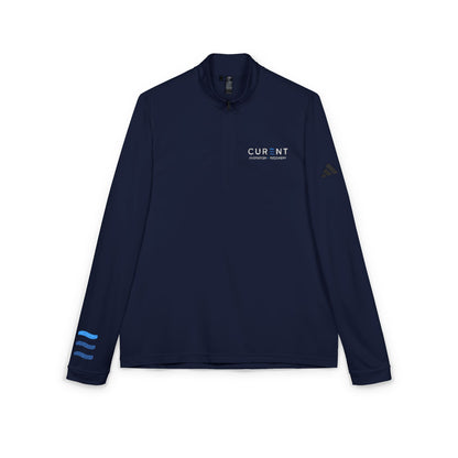 Curent Embroidered Quarter-Zip Pullover - Navy