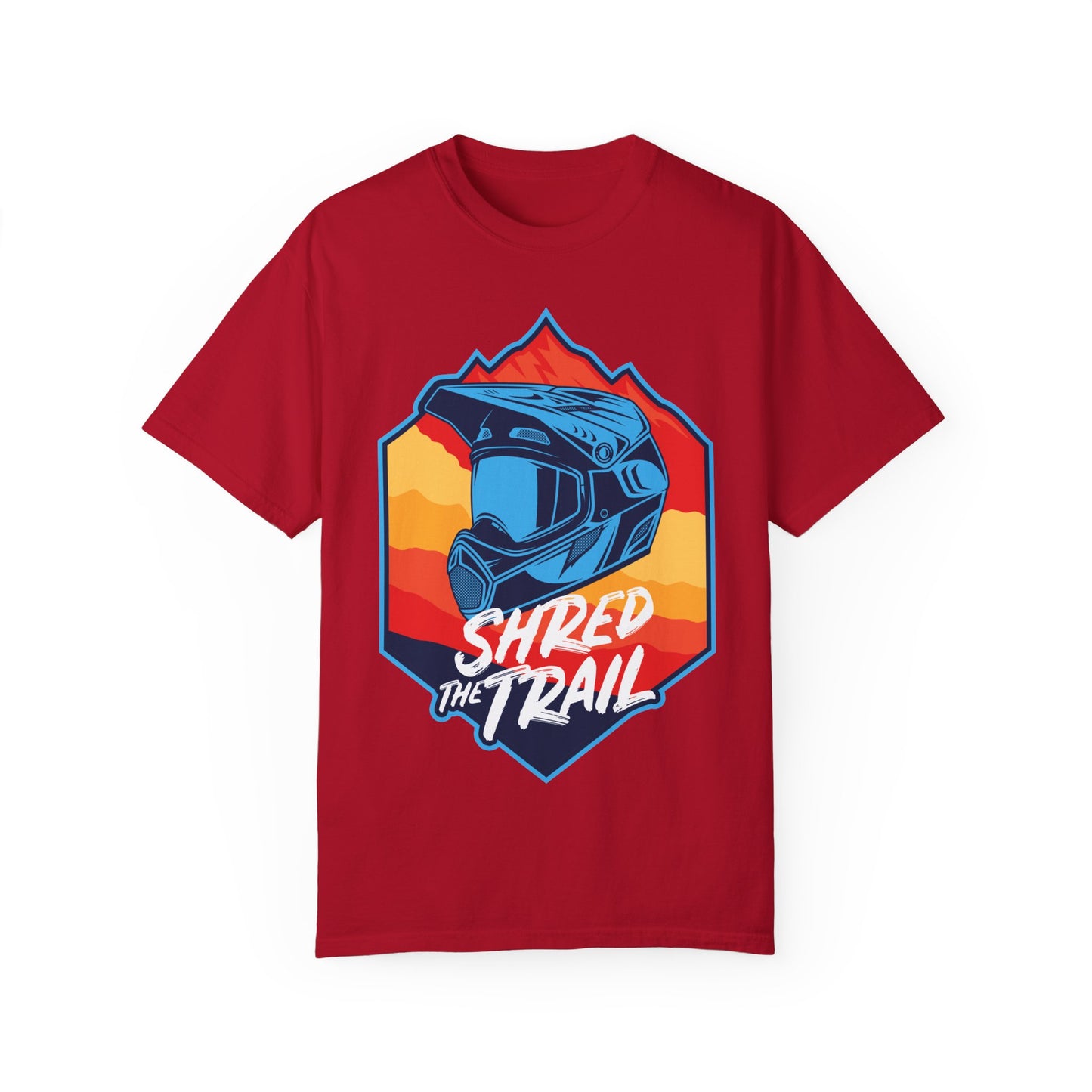 Shred The Trail Adventure T-Shirt - Unisex Garment-Dyed Tee for Outdoor Enthusiasts