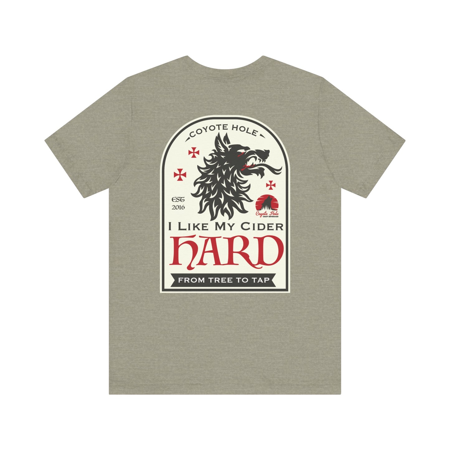Coyote Hole - I Like My Cider Hard T-Shirt - Perfect for Fall Gatherings, Festivals, Parties, Gifts, and Everyday Wear