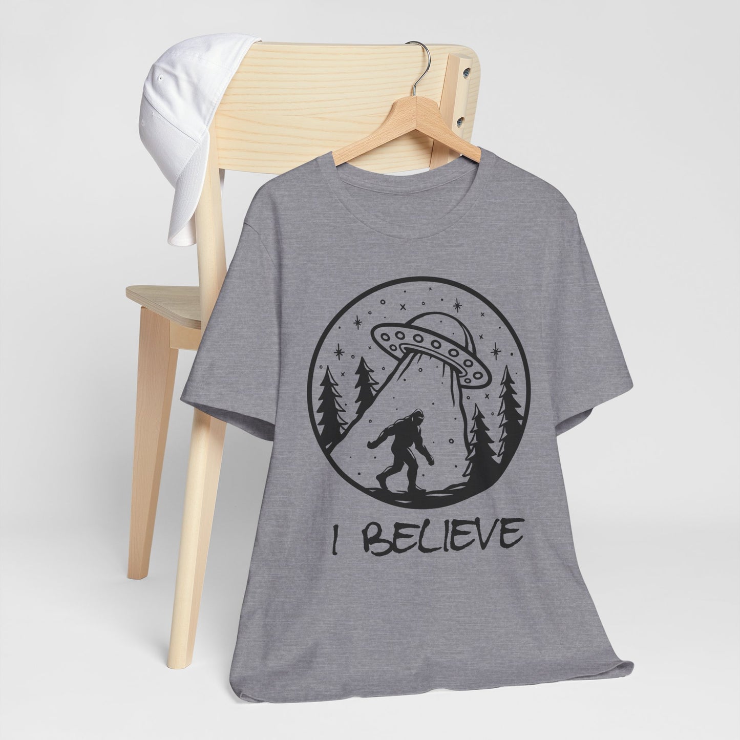 I Believe UFO and Big Foot Unisex Jersey Tee