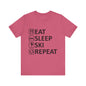 Eat Sleep Ski Repeat - Unisex Jersey Tee
