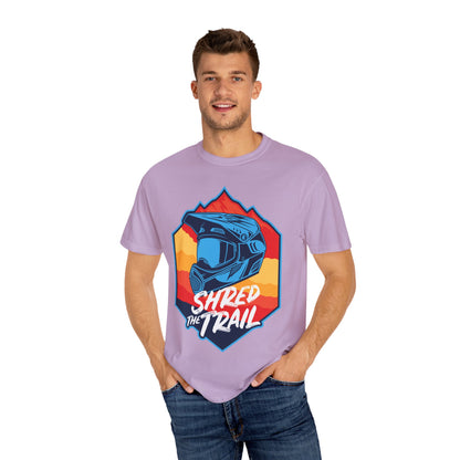 Shred The Trail Adventure T-Shirt - Unisex Garment-Dyed Tee for Outdoor Enthusiasts