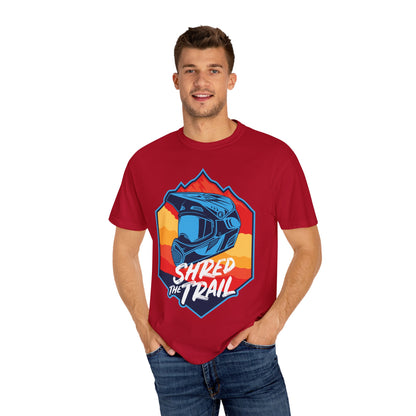 Shred The Trail Adventure T-Shirt - Unisex Garment-Dyed Tee for Outdoor Enthusiasts
