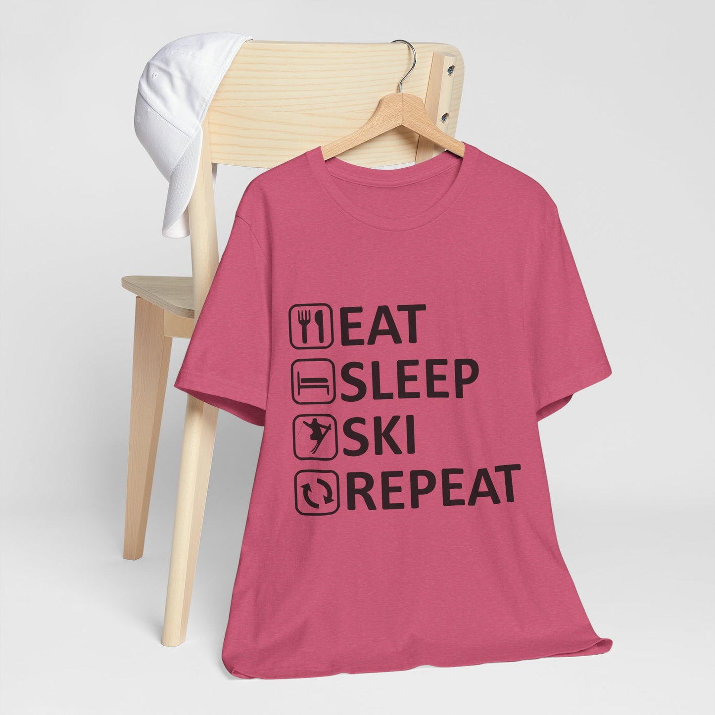 Eat Sleep Ski Repeat - Unisex Jersey Tee