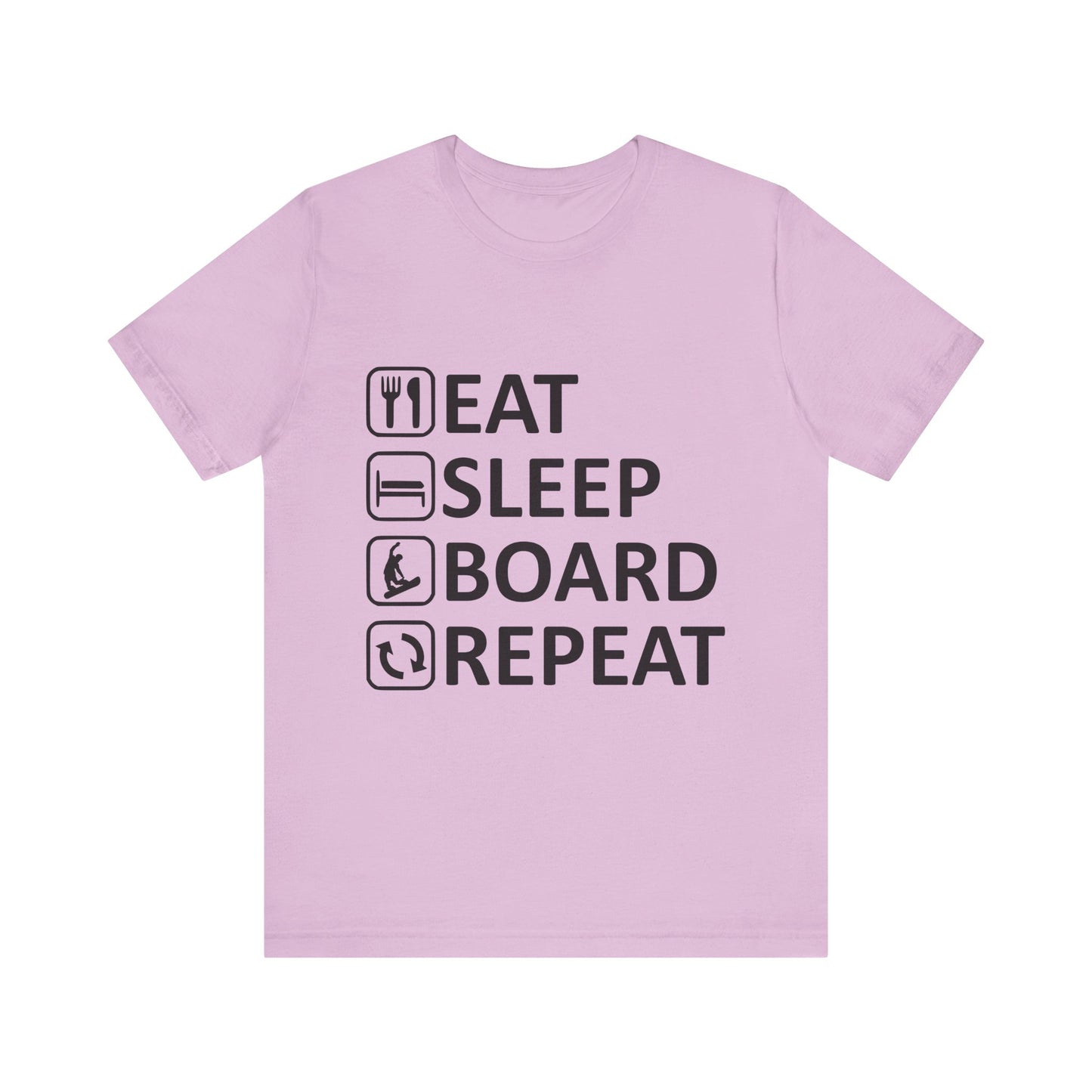 Eat Sleep Board Repeat - Unisex Jersey Tee