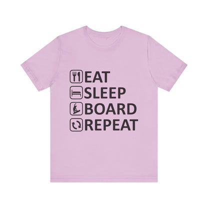 Eat Sleep Board Repeat - Unisex Jersey Tee