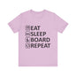 Eat Sleep Board Repeat - Unisex Jersey Tee