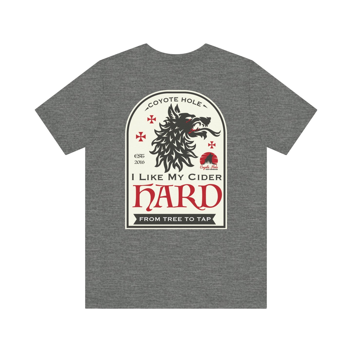 Coyote Hole - I Like My Cider Hard T-Shirt - Perfect for Fall Gatherings, Festivals, Parties, Gifts, and Everyday Wear