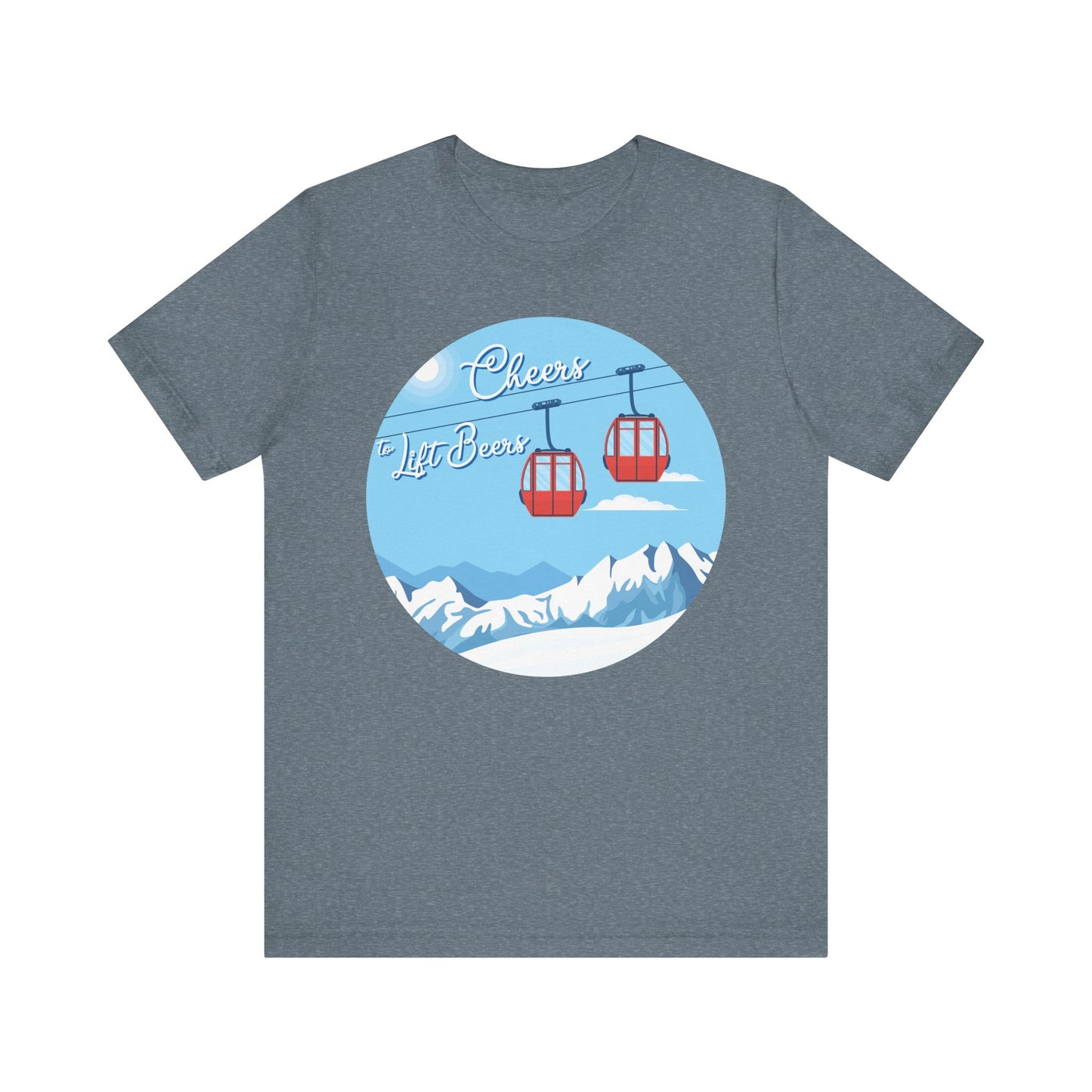 Cheers to Lift Beers Unisex Tee - Mountain Vibes Short Sleeve Shirt