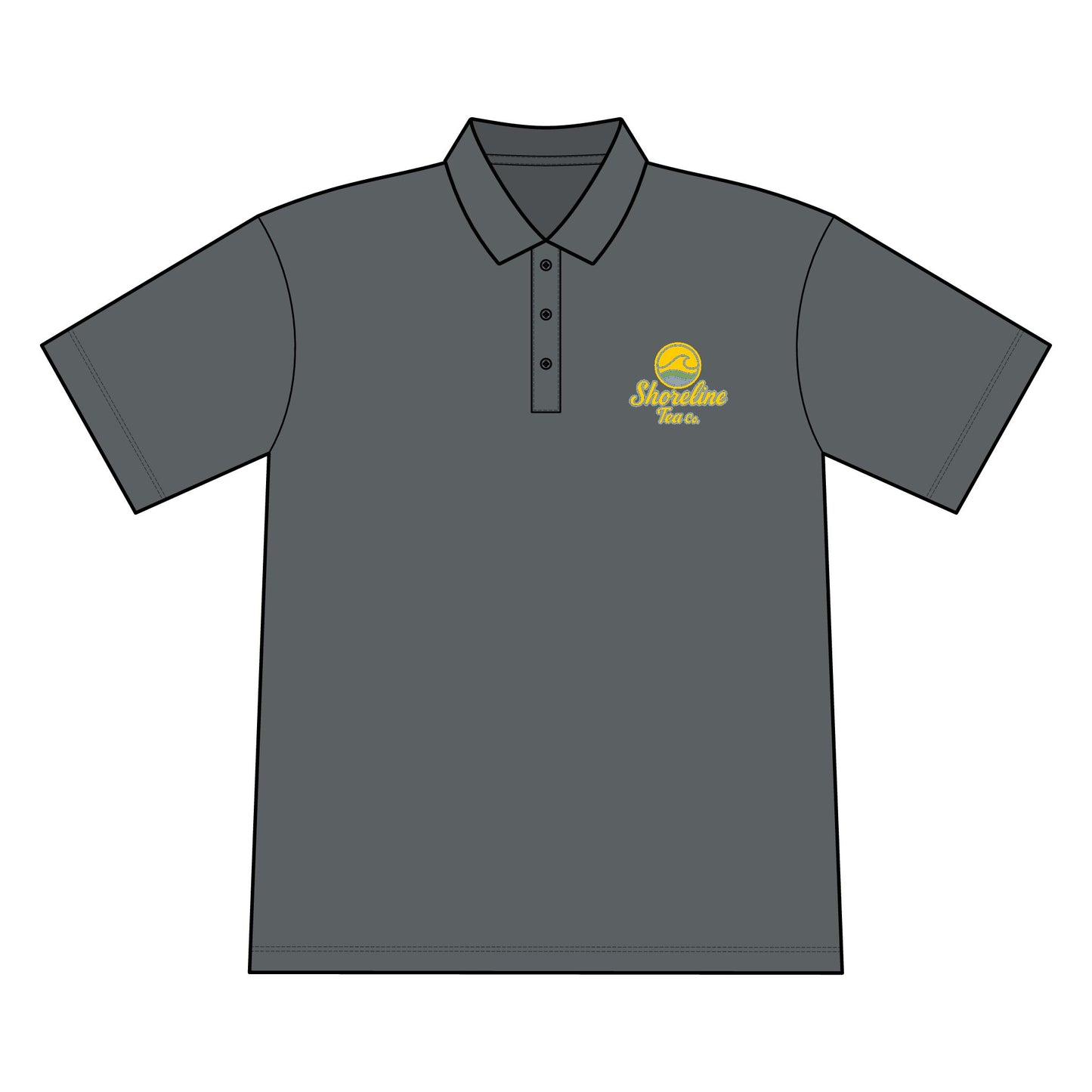 Embroidered Shoreline Tea Co Logo Polo Shirt